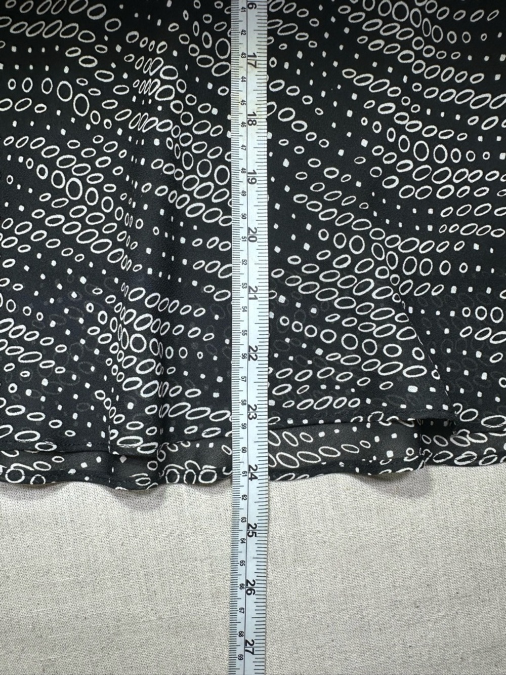 90s Y2K Requirements Black & White Wave-Dot A-Line Skirt #classic #chic - Picture 5 of 6